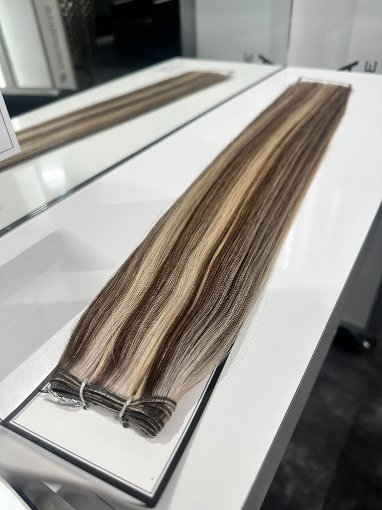 Tressen gesträhnt 4/22/60 haselnussbraun/lightblond/hellgoldblond
